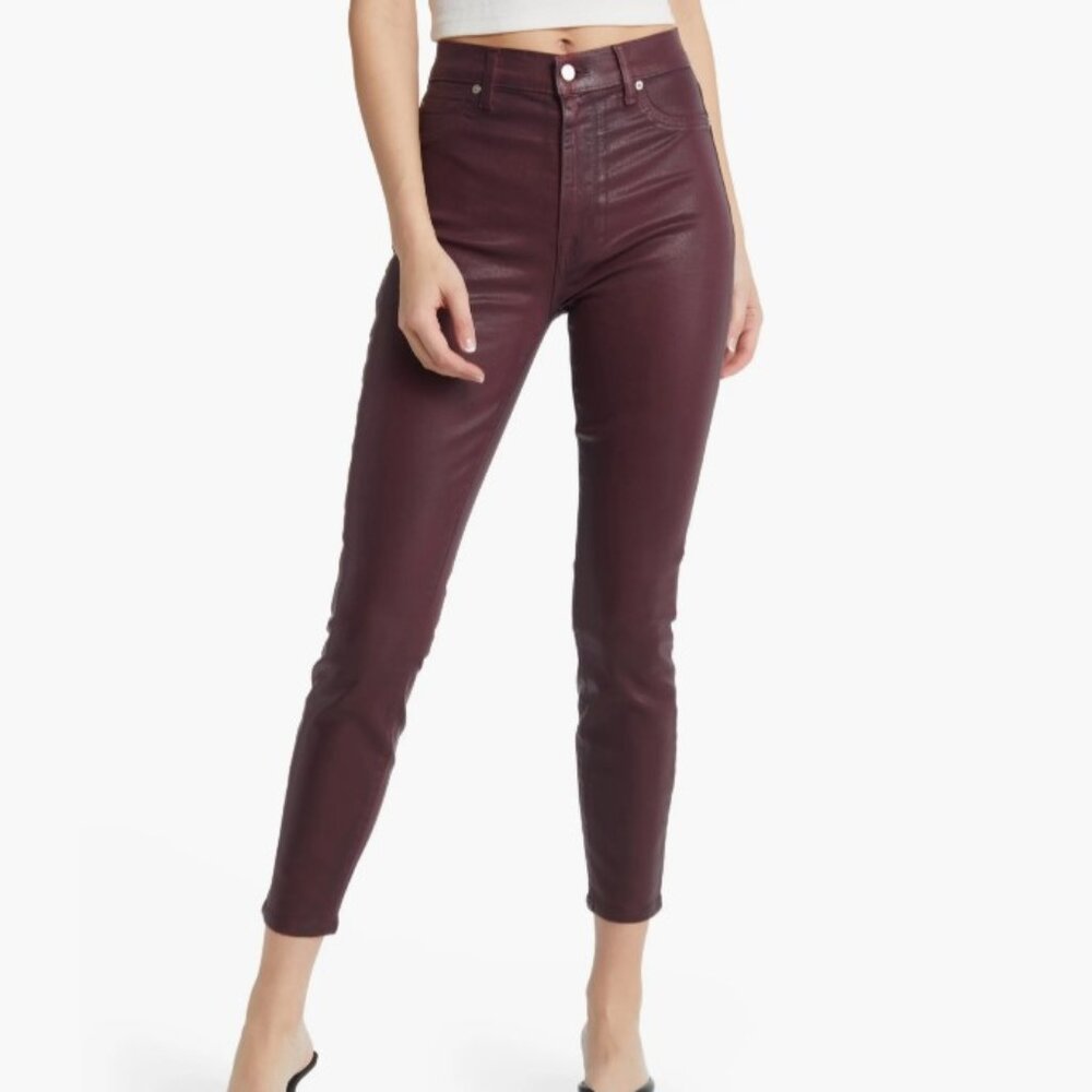 NEW! 7 For All Mankind Faux Leather High Waist Ankle Skinny Jeans - Size 29